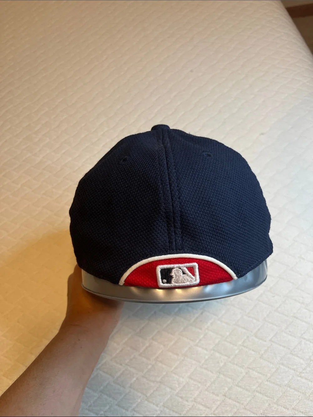 MLB Kids Fitted Navy and Red Boston Red Sox Baseball Cap, youth os